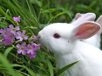 rabbits love flowers to eat